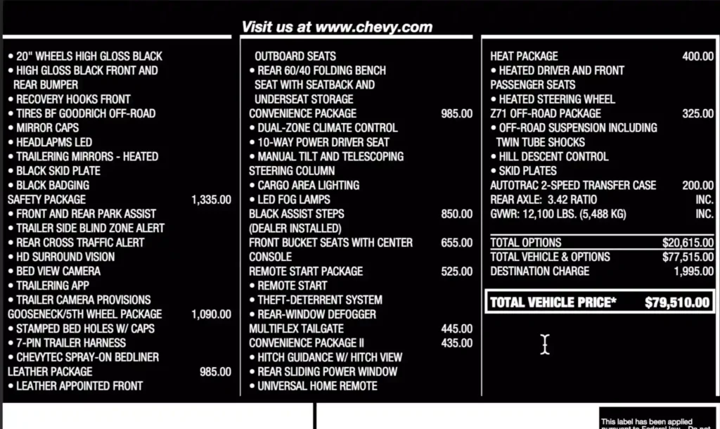 Chevy Silverado 2025 Description