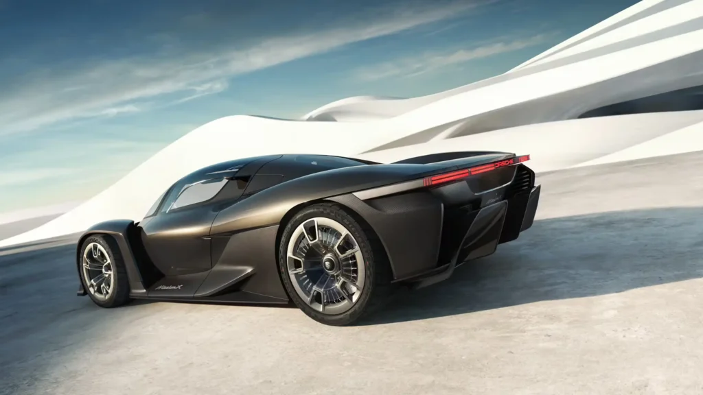 Porsche Mission X electric hypercar front view