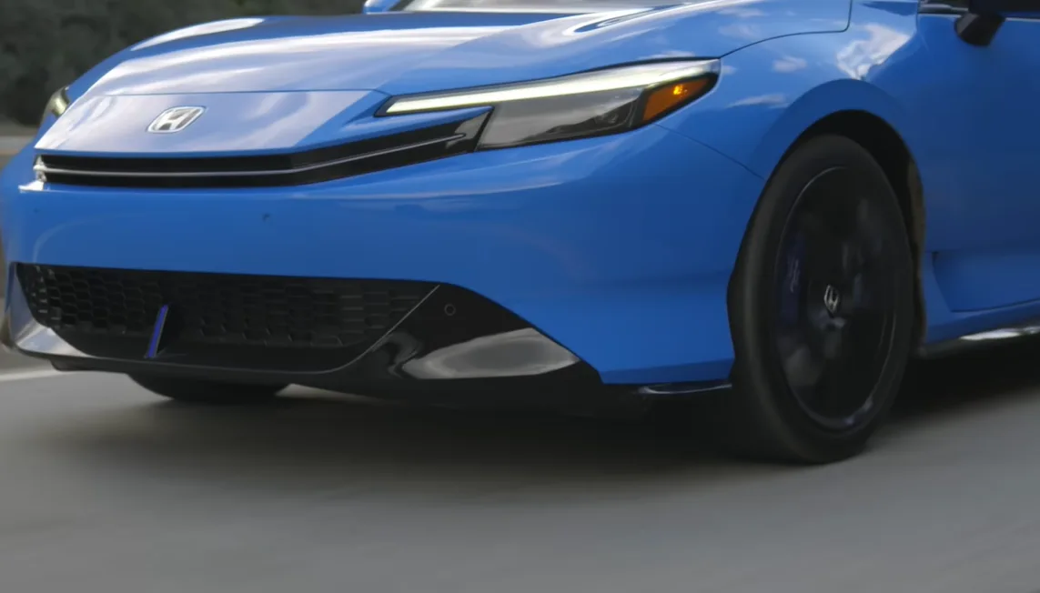 Close up of 2025 Honda Prelude front fascia and LED headlights