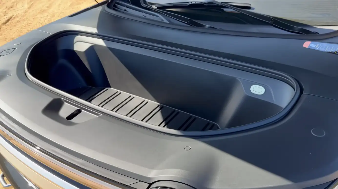Front trunk storage compartment of 2026 Rivian R2 Launch Edition