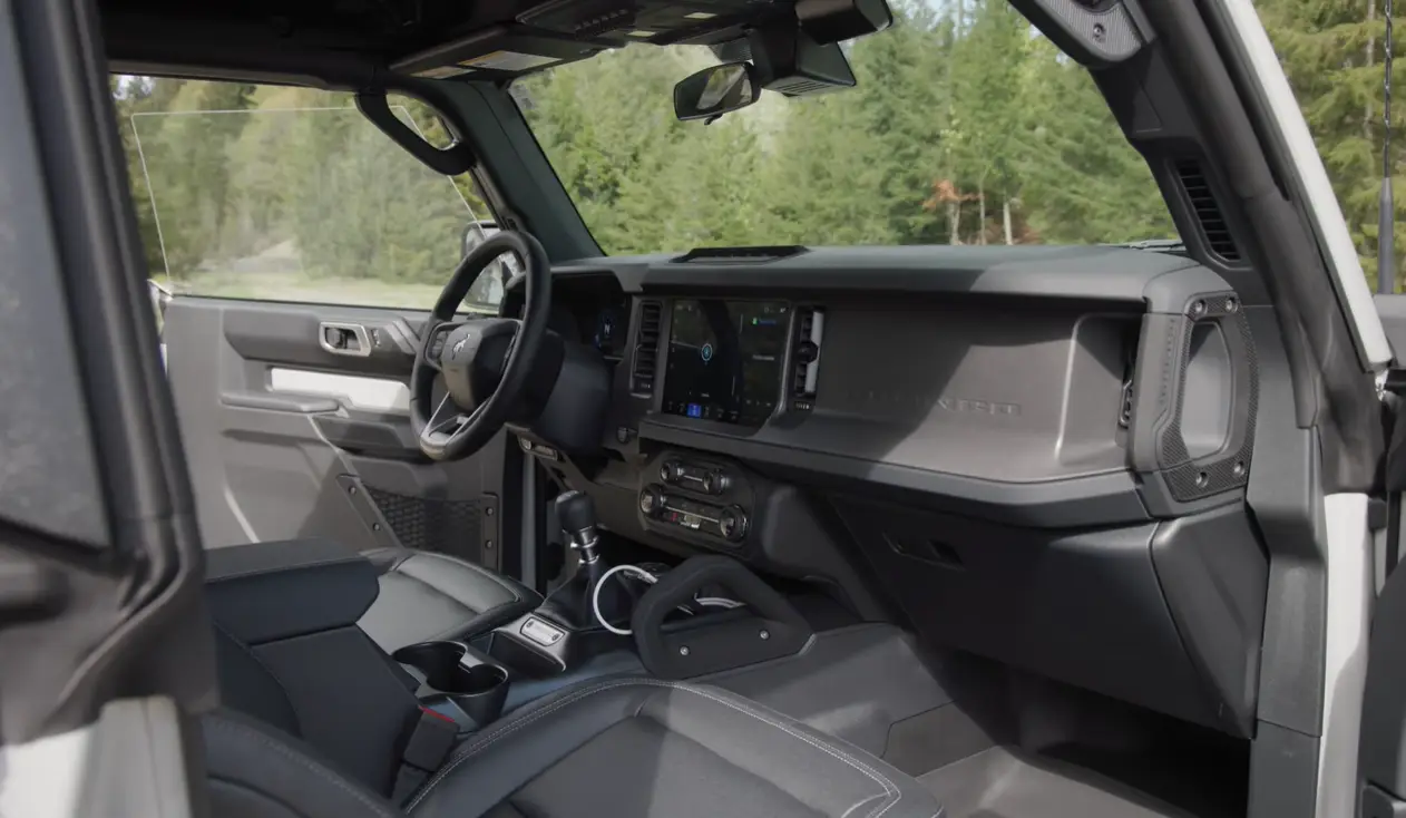 2026 Ford Bronco interior cabin quality SYNC 4 infotainment soft touch materials comfortable daily driver dash