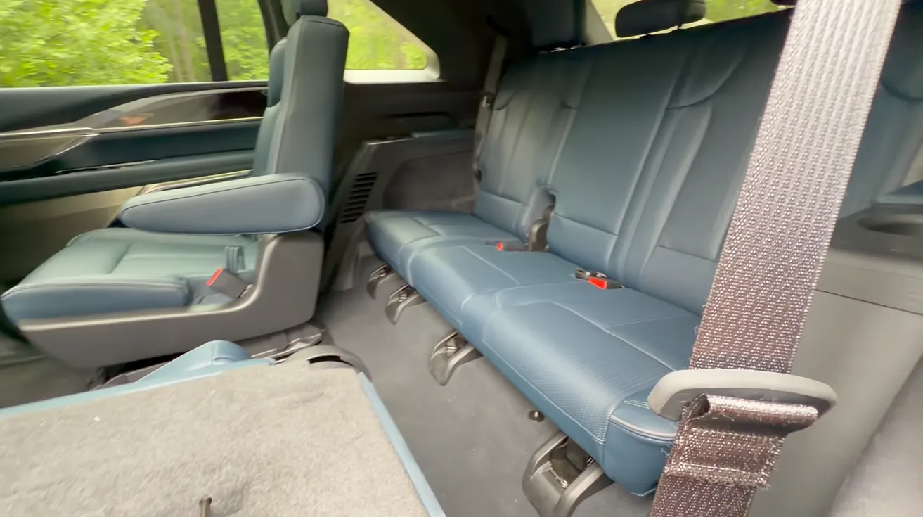 2026 Cadillac Escalade IQ third row seats adult-friendly legroom headroom heated comfortable genuine three-row luxury electric SUV