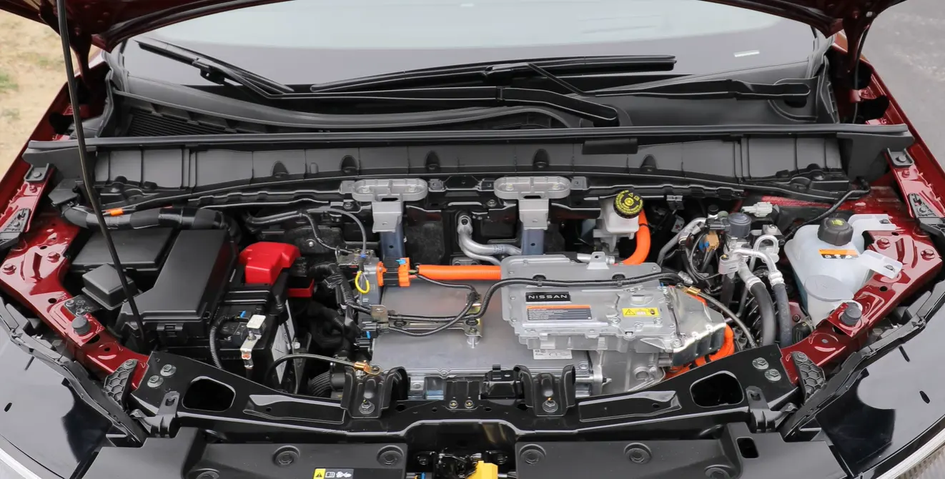 2026 Nissan Leaf crossover engine electric motor 75 kWh battery NACS port 150 kW DC fast charging powertrain specs