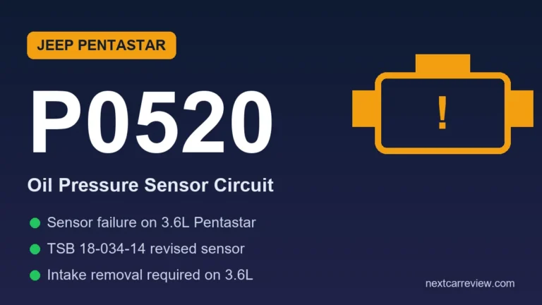 P0520 code on Jeep: oil pressure sensor circuit malfunction diagnosis and repair cost