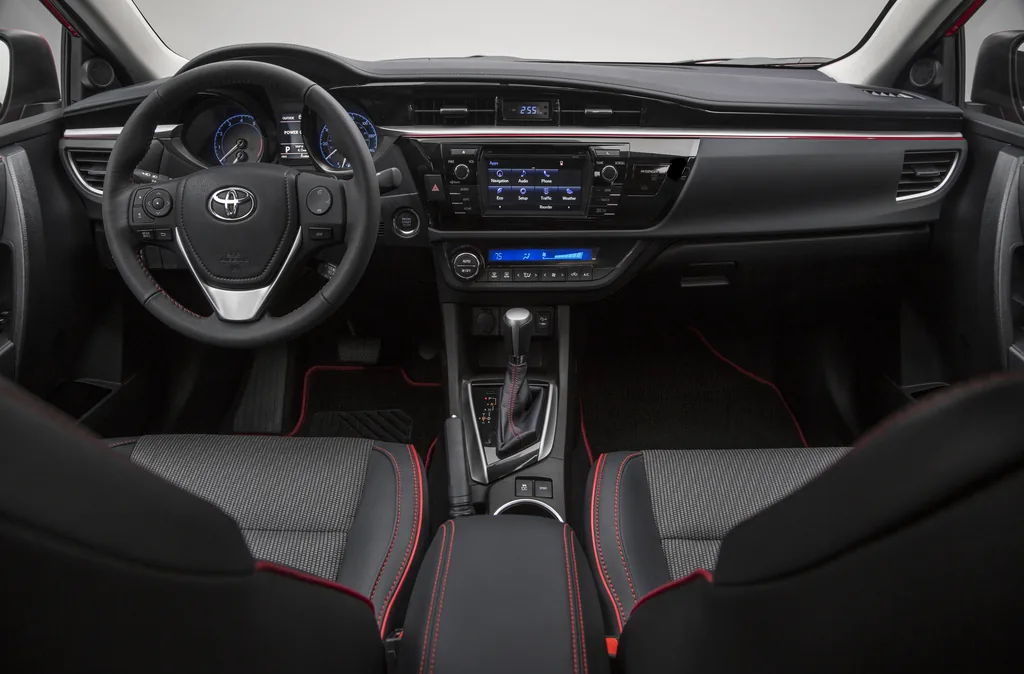 2016 Toyota Corolla Used Buyer's Guide - 2016 Corolla Special Edition interior, dashboard with red stitching