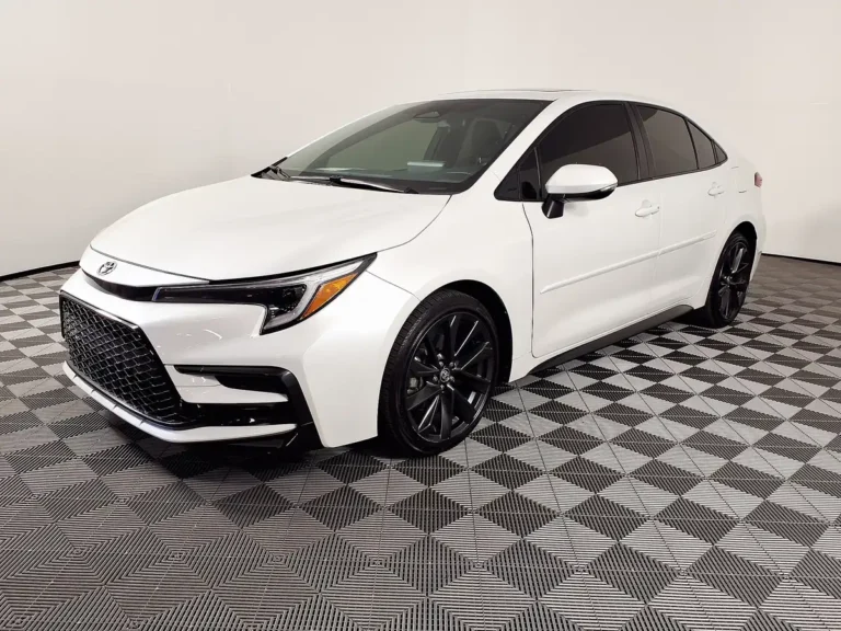 2024 Toyota Corolla Nightshade - front 3/4, exterior (2024 Corolla Hybrid SE, E210 facelift, studio floor)