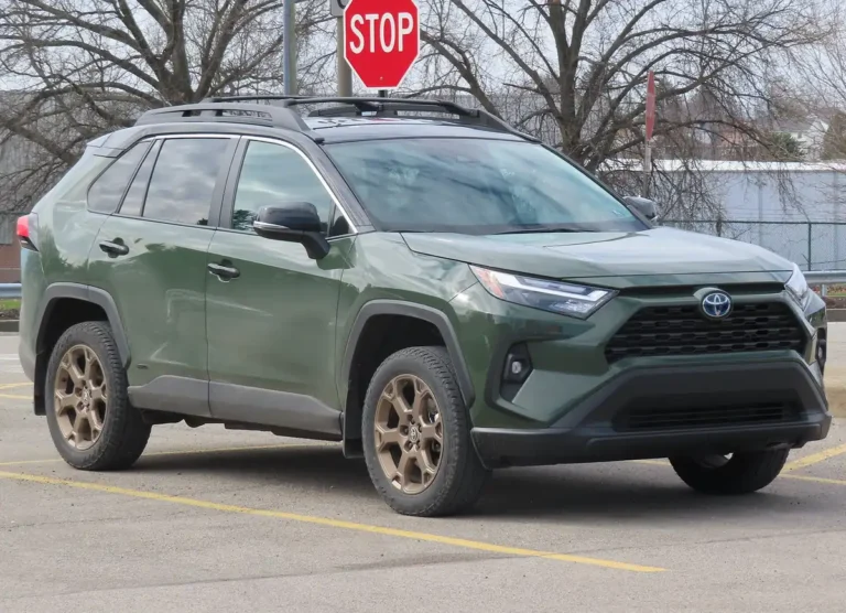2024 Toyota RAV4 - front 3/4, exterior (2024 RAV4 Hybrid Woodland Edition, XA50)