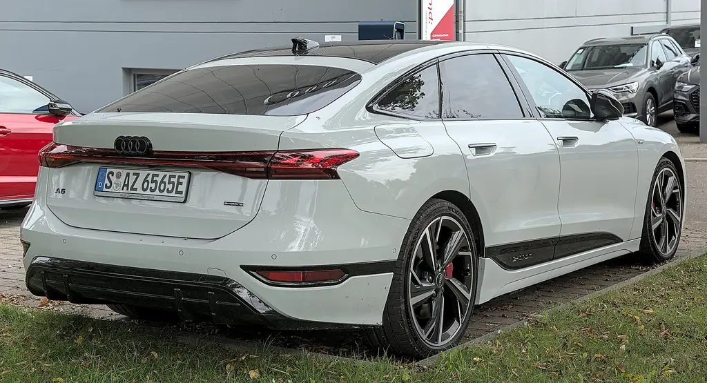2025 Audi A6 Sportback e-tron - rear 3/4 exterior