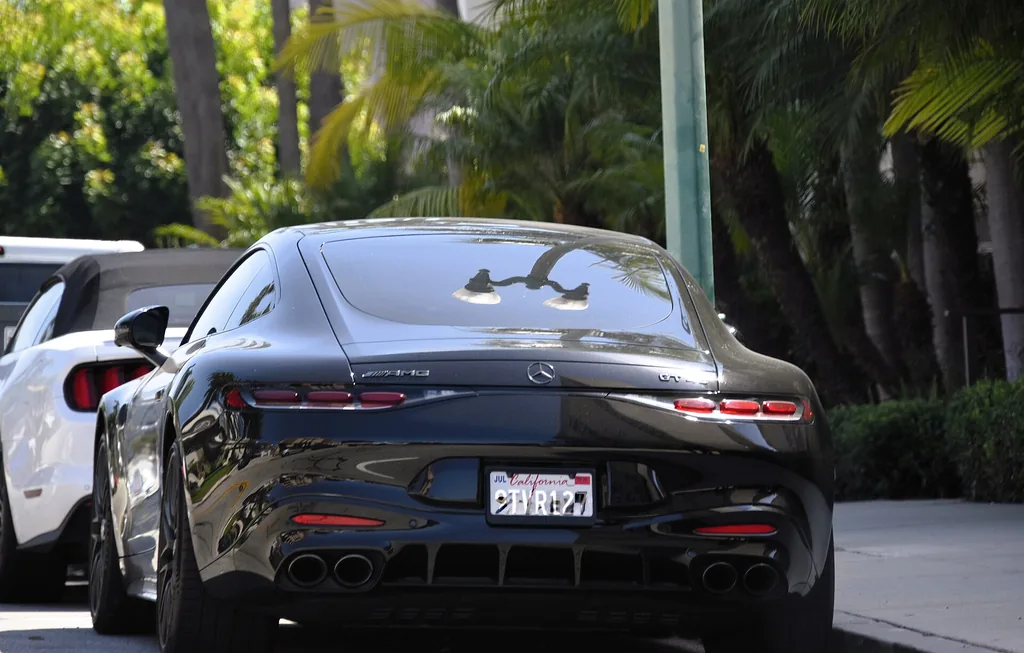 2025 Mercedes-AMG GT Coupe (C192) - rear exterior (2025 GT 43, car show)