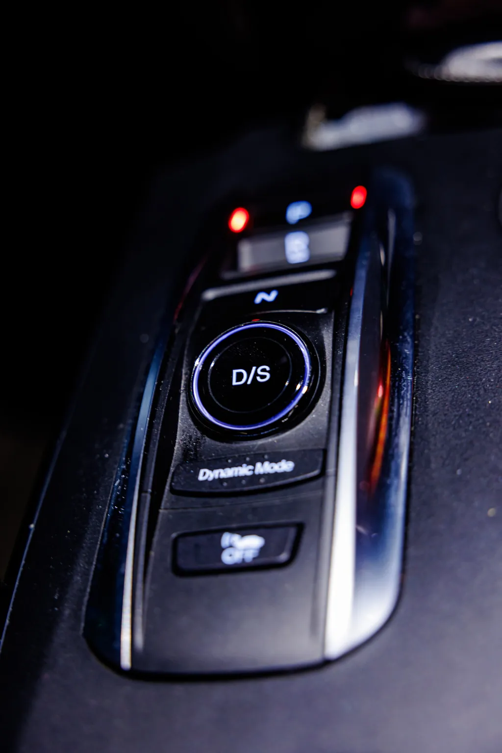 Acura MDX Sport Hybrid SH-AWD - push-button gear selector and drive-mode dial