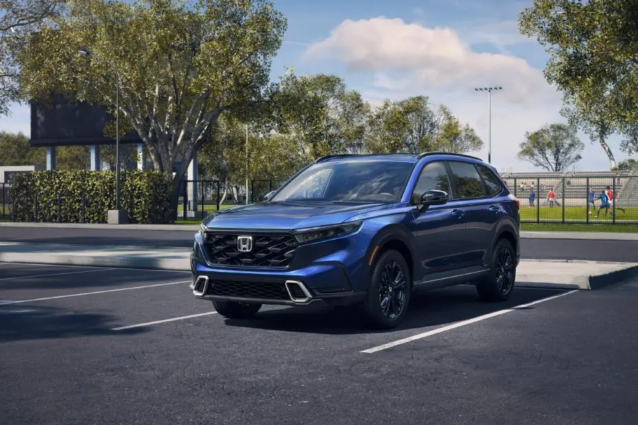 Honda CR-V Sport Touring Hybrid exterior in blue