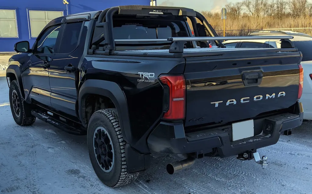 2024 Toyota Tacoma TRD Off-Road, rear three-quarter view (current generation). Photo: Throwawayacc222, CC0, Wikimedia Commons