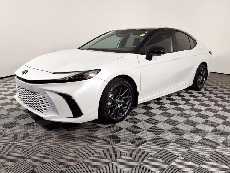 2025 Toyota Camry - front 3/4, exterior (2025 Camry XSE, XV80, studio floor)